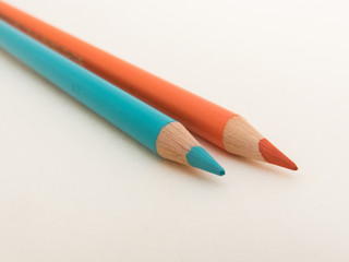 Two colored pencils