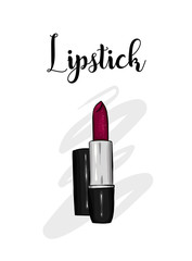 Lipstick. Fashion & Style. Vector illustration. Eps 10.
