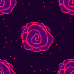 Wallpaper, pink rose on purple background