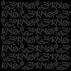 Gray inscriptions, calligraphy on a black background