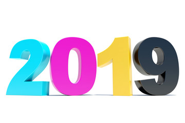 CMYK 2019 background - Happy New Year
