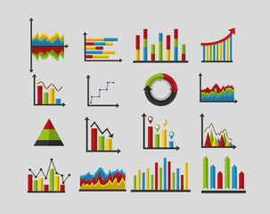 Fototapeta premium statistics analysis data strategy business graphs vector illustration