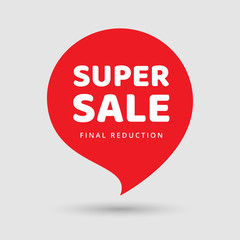 Super sale vector red tag