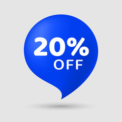 Sale special offer 20% off final reduction vector banner