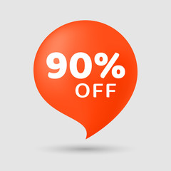Sale special offer 90% off final reduction vector banner