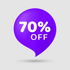 Sale special offer 70% off final reduction vector banner