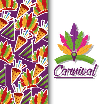 carnival party celebration festive image vector illustration