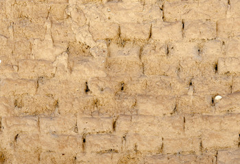 Mur en pisé de Baños de Cerrato à Venta de Baños, Castille-et-León, Espagne