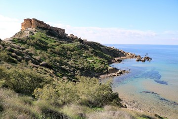 The Ghajn Tuffieha Bay in Malta