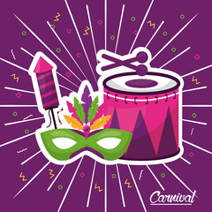 carnival festive musical event party vector illustration