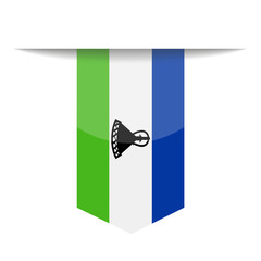 Lesotho Flag Vector Bookmark Icon