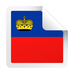 Liechtenstein Flag Vector Square Corner Paper Icon