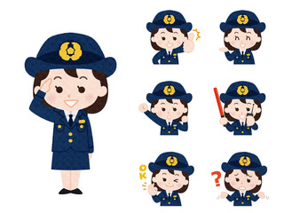 女性警察官_バリエーション