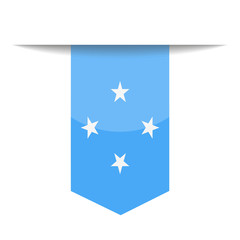 Micronesia Flag Vector Bookmark Icon
