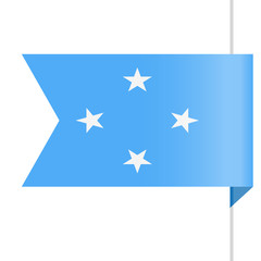 Micronesia Flag Vector Bookmark Icon