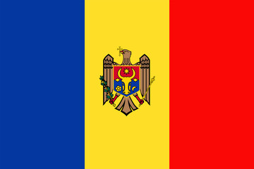 Moldova Flag Vector Flat Icon