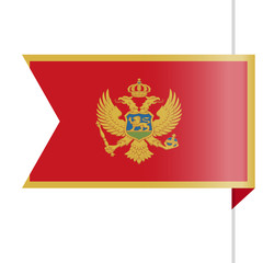 Montenegro Flag Vector Bookmark Icon