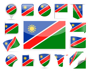 Namibia Flag Vector Set