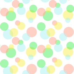 Seamless circles pattern in pastel colors