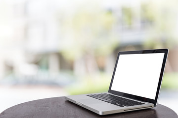 Computer notebook  with a coffee