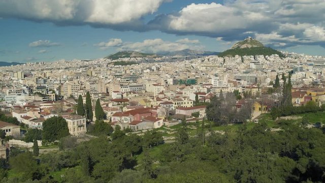 Beautiful Overlook of Athens Greece. The beautiful and classically constructed city of Athens, viewed from a popular overlook.