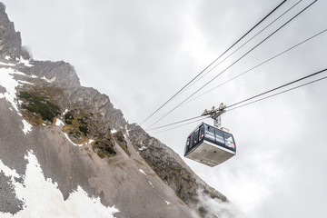 Fototapeta na wymiar Nordkette mountain and ski area in Innsbruck, Austria.