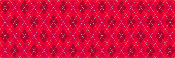 Red Argyle Banner