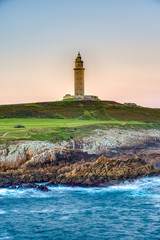 Tower of Hercules in A Coruna, Galicia, Spain.