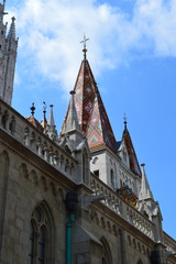Fototapeta na wymiar Tower of Matthias Church in Budapest