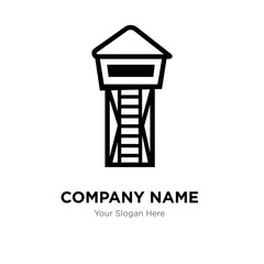 lifeguard tower company logo design template, Business corporate vector icon