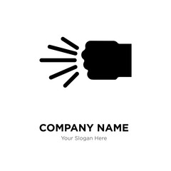 fist bump company logo design template, Business corporate vector icon