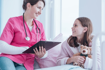 Doctor examining patient