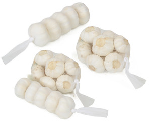 Garlic on white background 