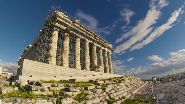 The Parthenon being Revitalized. The Acropolis is one of the most important ancient monuments in the world with archaeological structures including: The Acropolis, Erechtheion, Parthenon, Propylaea.