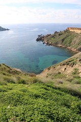 Landscape of Ghajn Tuffieha Bay in Malta