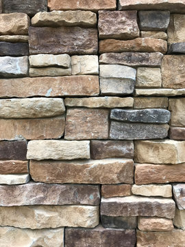 Brown and grey granite stone wall