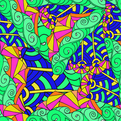 Abstract background of geometrical patterns drawing
