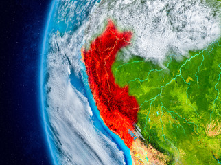 Peru on Earth from space