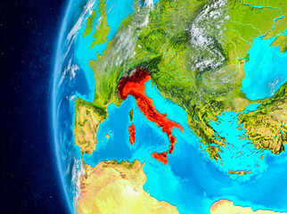 Italy on Earth from space