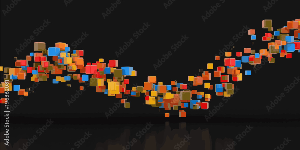 Poster blockchain technology. image with clipping path.