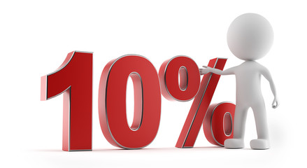 10 Prozent mit wei&szlig;en M&auml;nnchen