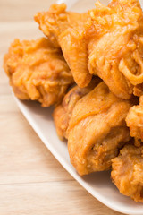Chicken nuggets on Wooden Placemat