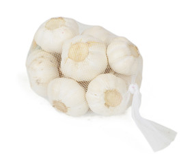 Garlic on white background 