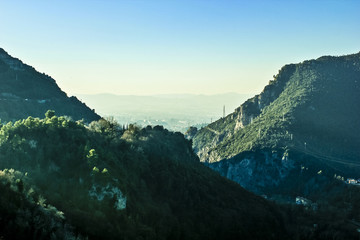 green mountains around terni