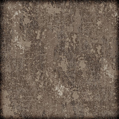 Brown grunge background. The texture of the old surface. Abstract pattern of cracks, scuffs, dust
