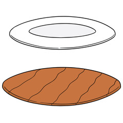 vector set of dish