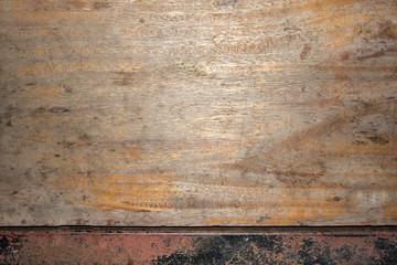 Background of wood and steel