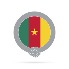 Senegal flag handshake icon. agreement, welcome, cooperation concept