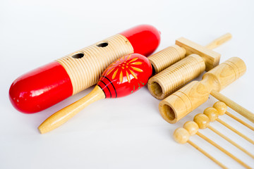 a group of musical instruments