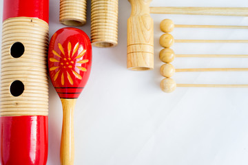 a group of musical instruments